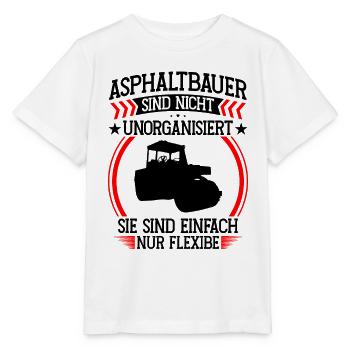 Asphalt builder is not disorganized Road construction - Stanley/Stella MINI CREATOR Kids’ T-Shirt - white - Front - Maike (125cm)