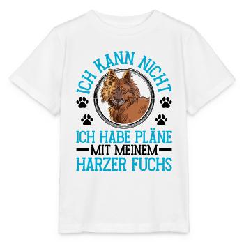 Harz Fox Plans with Old German Herding Dog - Stanley/Stella MINI CREATOR Kids’ T-Shirt - white - Front - Maike (125cm)