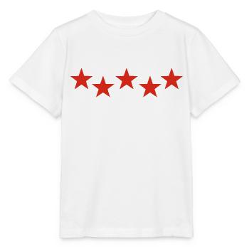 Sterne 5 rote Küchenchef - Stanley/Stella Kinder T-Shirt MINI CREATOR  - Weiß - Vorne - Maike (125cm)