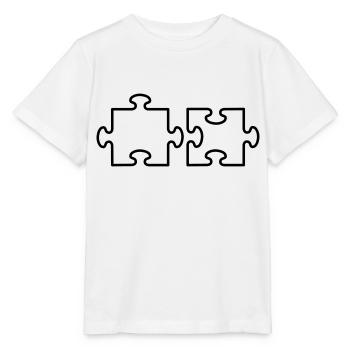 2 Puzzle Teile - Stanley/Stella Kinder T-Shirt MINI CREATOR  - Weiß - Vorne - Maike (125cm)