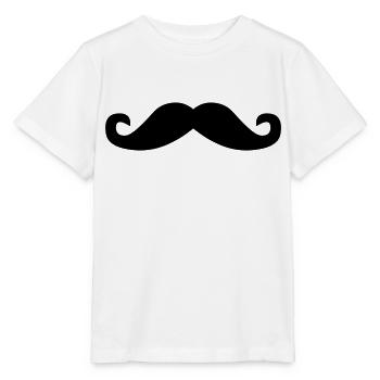 Schnurrbart - Stanley/Stella Kinder T-Shirt MINI CREATOR  - Weiß - Vorne - Maike (125cm)