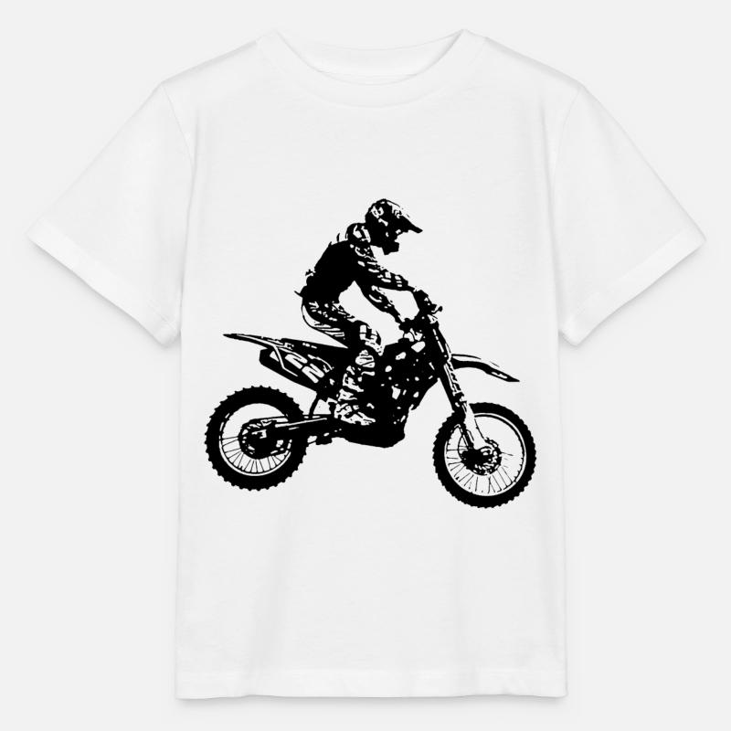 enduro noir - T-shirt bio MINI CREATOR Stanley/Stella Enfant - blanc