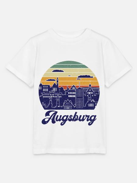 Augsburg Fuggerstadt Vintage Skyline Stadt - Stanley/Stella Kinder T-Shirt MINI CREATOR  - Weiß