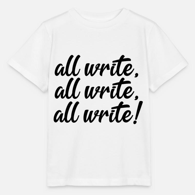 Tous écrivent! Tous écrivent! Tous écrivent! - T-shirt bio MINI CREATOR Stanley/Stella Enfant - blanc