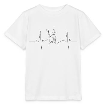 Tennis Heartbeat ECG Tennis Player Impact - Stanley/Stella MINI CREATOR Kids’ T-Shirt - white - Front - Maike (125cm)