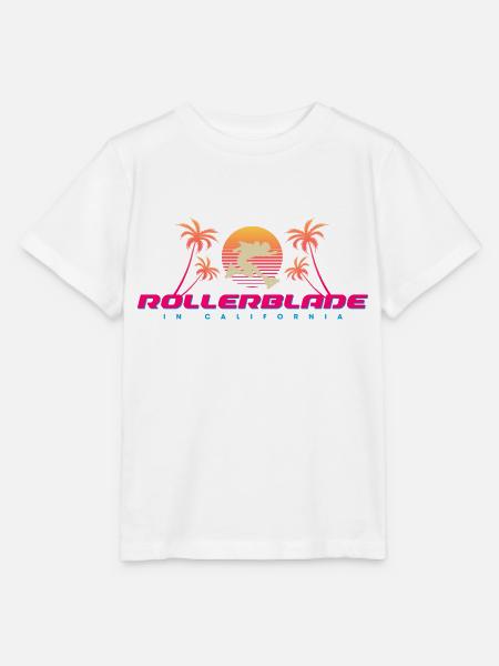 Rollerblade in California sunset - Stanley/Stella Kinder T-Shirt MINI CREATOR - Weiß