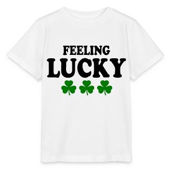 feeling lucky - Stanley/Stella MINI CREATOR Kids’ T-Shirt - white - Front - Maike (125cm)