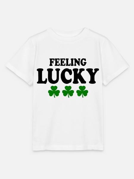 feeling lucky - Stanley/Stella Kinder T-Shirt MINI CREATOR  - Weiß