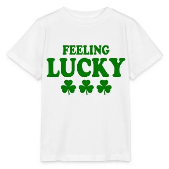 feeling lucky - Stanley/Stella MINI CREATOR Kids’ T-Shirt - white - Front - Maike (125cm)