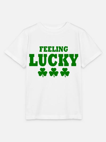 feeling lucky - Stanley/Stella Kinder T-Shirt MINI CREATOR - Weiß