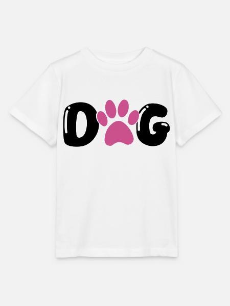 dog pfote - Stanley/Stella Kinder T-Shirt MINI CREATOR  - Weiß
