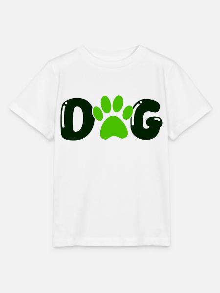 dog pfote - Stanley/Stella Kinder T-Shirt MINI CREATOR - Weiß