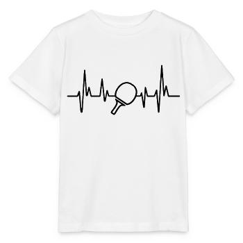 Table Tennis Heartbeat - Stanley/Stella MINI CREATOR Kids’ T-Shirt - white - Front - Maike (125cm)