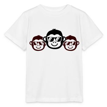 affen cool - Stanley/Stella Kinder T-Shirt MINI CREATOR  - Weiß - Vorne - Maike (125cm)