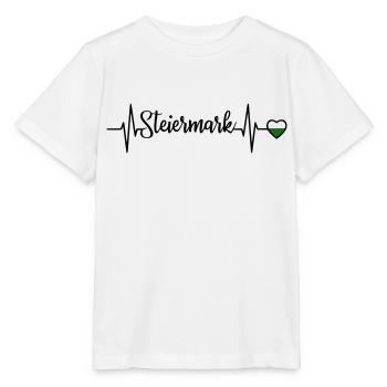 Ligne cardiaque de pouls de Styrie - T-shirt bio MINI CREATOR Stanley/Stella Enfant - blanc - Devant - Maike (125cm)