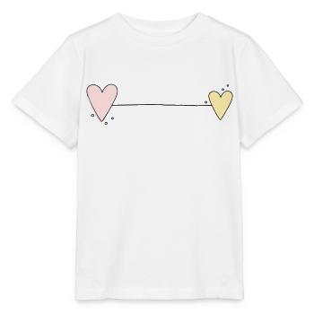 Ligne du cœur horizontale - T-shirt bio MINI CREATOR Stanley/Stella Enfant - blanc - Devant - Maike (125cm)