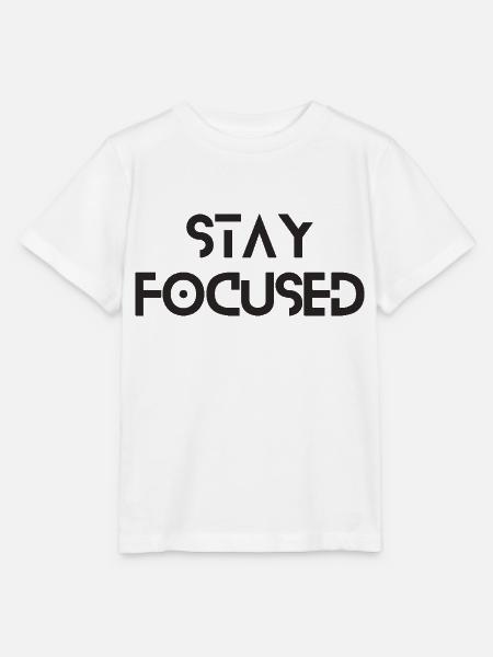Stay Focused - Stanley/Stella Kinder T-Shirt MINI CREATOR  - Weiß