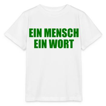 ein mensch ein wort - Stanley/Stella Kinder T-Shirt MINI CREATOR  - Weiß - Vorne - Maike (125cm)