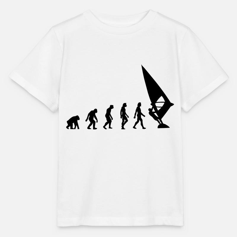 L évolution de la planche à voile - T-shirt bio MINI CREATOR Stanley/Stella Enfant - blanc