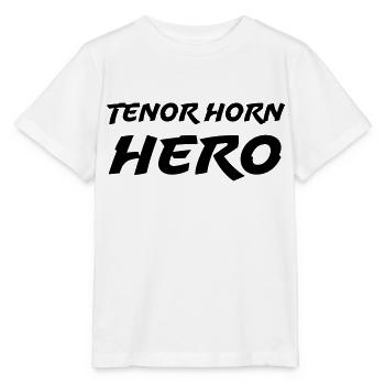 Tenor Horn Hero - Stanley/Stella Kinder T-Shirt MINI CREATOR  - Weiß - Vorne - Maike (125cm)