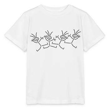 Happy Party Stick Figures - T-shirt bio MINI CREATOR Stanley/Stella Enfant - blanc - Devant - Maike (125cm)
