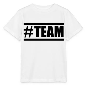 hashtag d’équipe - T-shirt bio MINI CREATOR Stanley/Stella Enfant - blanc - Devant - Maike (125cm)