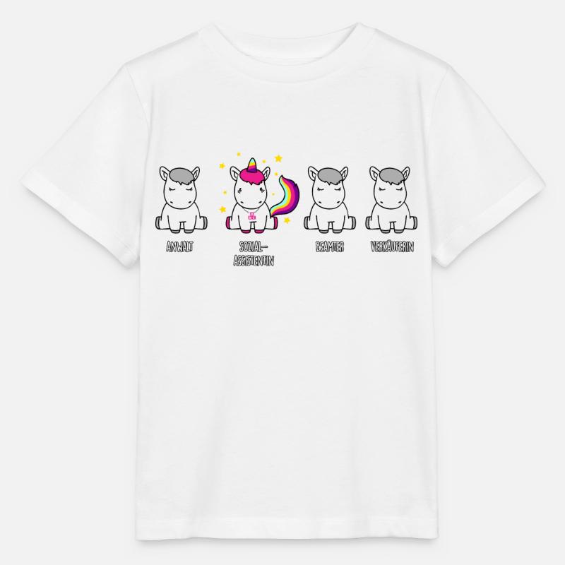 Sozialassistentin - das Einhorn in der Berufswelt - Stanley/Stella Kinder T-Shirt MINI CREATOR  - Weiß