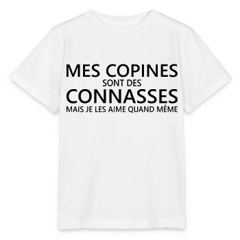 mes copines sont des connasses - T-shirt bio MINI CREATOR Stanley/Stella Enfant - blanc - Devant - Maike (125cm)