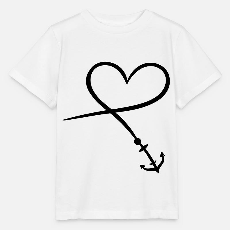 Herz Symbol Anker - Stanley/Stella Kinder T-Shirt MINI CREATOR  - Weiß