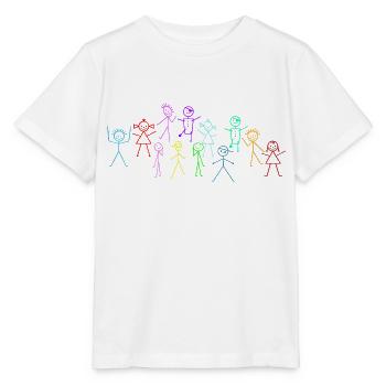 Strichmännchen - Stanley/Stella Kinder T-Shirt MINI CREATOR  - Weiß - Vorne - Maike (125cm)