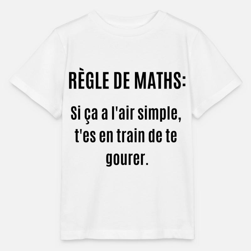 règle de maths - T-shirt bio MINI CREATOR Stanley/Stella Enfant - blanc