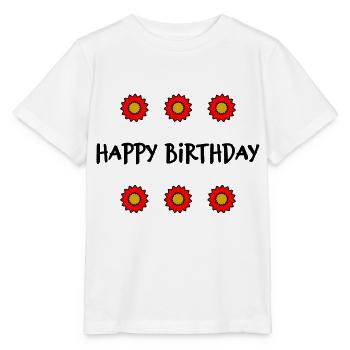 JAHRESTAG. ALLES GUTE ZUM GEBURTSTAG!. ALLES GUTE ZUM GEBURTSTAG!. - Stanley/Stella Kinder T-Shirt MINI CREATOR  - Weiß - Vorne - Maike (125cm)