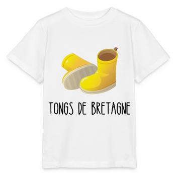 TONGS DE BRETAGNE - T-shirt bio MINI CREATOR Stanley/Stella Enfant - blanc - Devant - Maike (125cm)