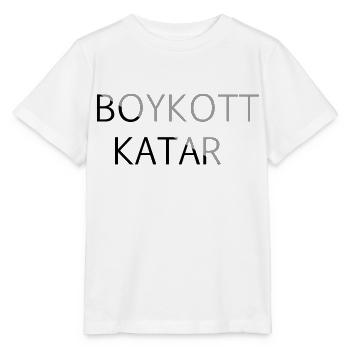 BOYKOTT KATAR - Stanley/Stella Kinder T-Shirt MINI CREATOR  - Weiß - Vorne - Maike (125cm)