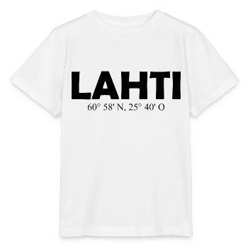 Lahti - Finland - Coordinates Longitude Latitude - Stanley/Stella MINI CREATOR Kids’ T-Shirt - white - Front - Maike (125cm)