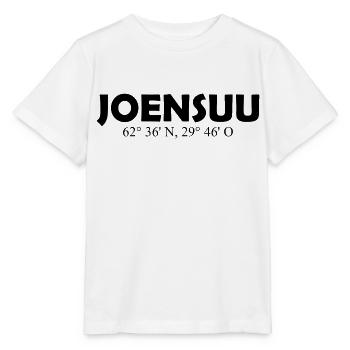 Joensuu - Finland - Coordinates - Longitude Latitu - Stanley/Stella Kinder T-Shirt MINI CREATOR  - Weiß - Vorne - Maike (125cm)