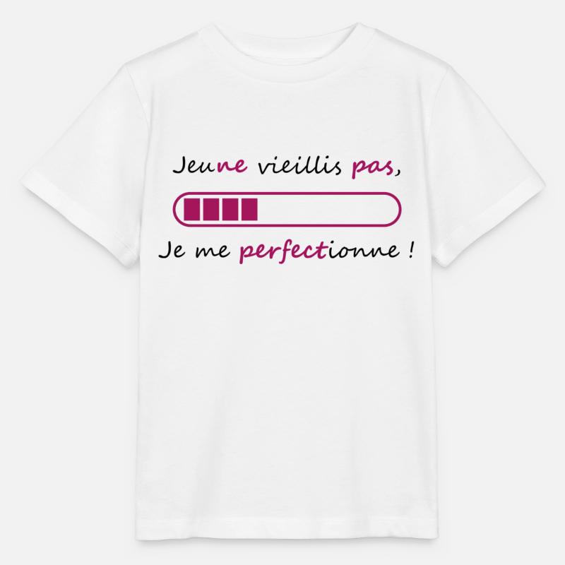 Je ne vieillis pas - T-shirt bio MINI CREATOR Stanley/Stella Enfant - blanc