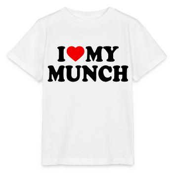 I love my munch - Stanley/Stella MINI CREATOR Kids’ T-Shirt - white - Front - Maike (125cm)