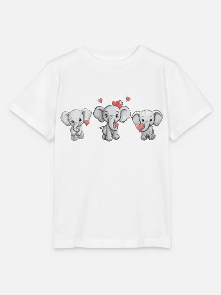 Liebliche Elefanten - Stanley/Stella Kinder T-Shirt MINI CREATOR - Weiß