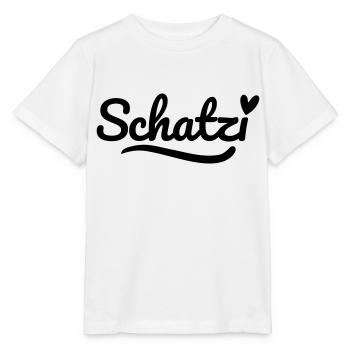 Schatzi Schrift Herz - Stanley/Stella Kinder T-Shirt MINI CREATOR  - Weiß - Vorne - Maike (125cm)