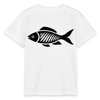 Poisson petite carpe - T-shirt bio MINI CREATOR Stanley/Stella Enfant - blanc - Devant - Maike (125cm)