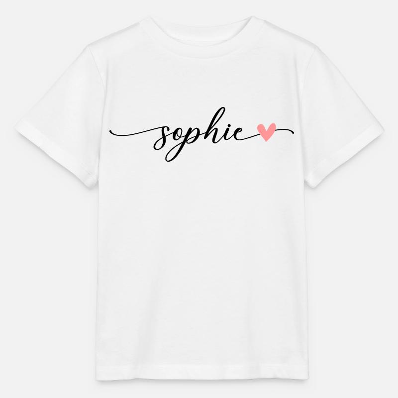 Sophie Name Calligraphy Font - Stanley/Stella MINI CREATOR Kids’ T-Shirt - white