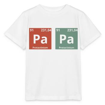 Papa tableau périodique - T-shirt bio MINI CREATOR Stanley/Stella Enfant - blanc - Devant - Maike (125cm)