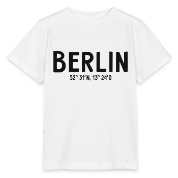Coordonnées Berlin - Berlin Bear - T-shirt bio MINI CREATOR Stanley/Stella Enfant - blanc - Devant - Maike (125cm)