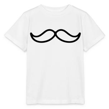 Schnurrbart - Stanley/Stella Kinder T-Shirt MINI CREATOR  - Weiß - Vorne - Maike (125cm)