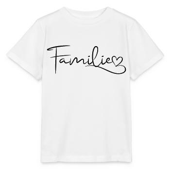Police familiale avec cœur - T-shirt bio MINI CREATOR Stanley/Stella Enfant - blanc - Devant - Maike (125cm)