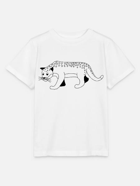 Jaguar - Grafik in schwarz-weiss - Stanley/Stella Kinder T-Shirt MINI CREATOR - Weiß