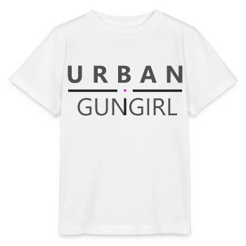 URBAN GUN GIRL - Logo Original - Stanley/Stella Kinder T-Shirt MINI CREATOR  - Weiß - Vorne - Maike (125cm)