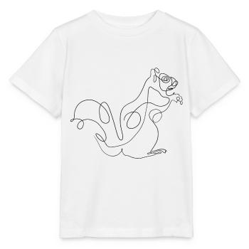 Ligne rongeur écureuil rongeur - T-shirt bio MINI CREATOR Stanley/Stella Enfant - blanc - Devant - Maike (125cm)