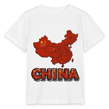 China Asia Asia Continent Flag Flag Font - Stanley/Stella MINI CREATOR Kids’ T-Shirt - white - Front - Maike (125cm)